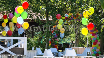 Balony helowe w plenerze.