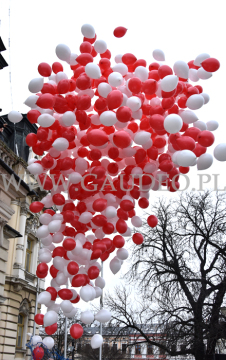 Balony z helem w Nowym Sączu.