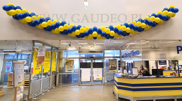 Girlanda z balonów w Warszawie.