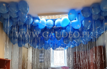 Balony z helem i nadrukiem.