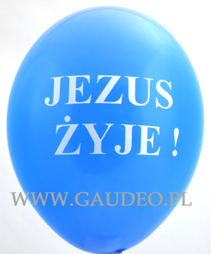 Balon z nadrukiem.