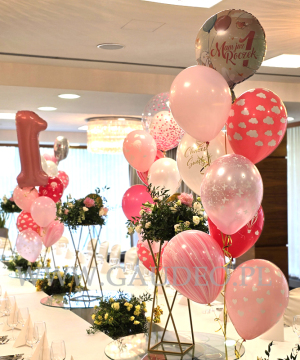 Balony helowe na pierwsze urodziny.