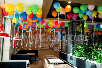Balony helowe jako dekoracja na otwarcie.