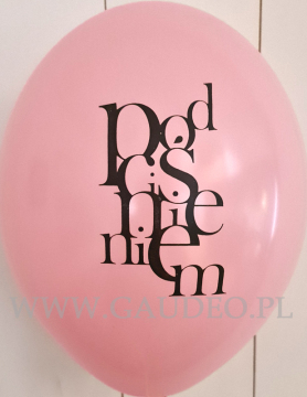 Balon z nadrukiem.