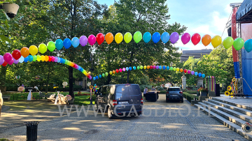 Łuki helowe z balonów.