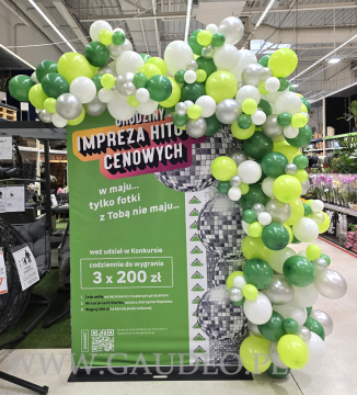 Dekoracja balonowa na urodziny.