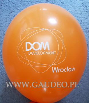 Logo nadrukowane na balonie.