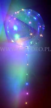Balon z helem i diodami led.